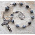 Round Beads Pocket Rosary,religious rosary with center